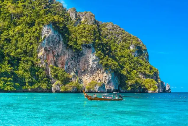 Long tail boat PP island