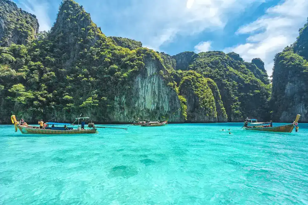 Beautiful limestone of Phi Phi Island