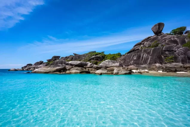 Sailing rock in the Similan Island No.8