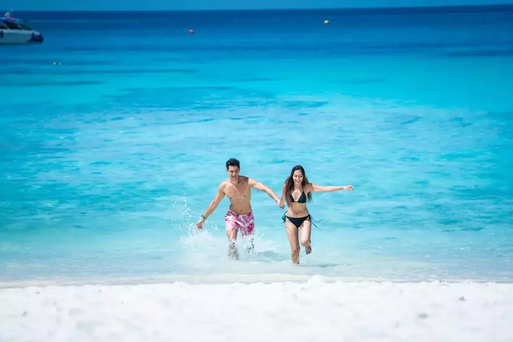 Happy couple in the Similan Island