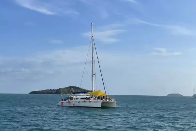 Honeymoon catamaran boat