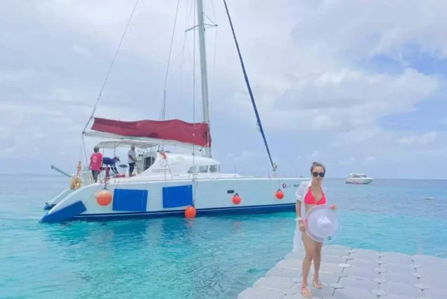 Honeymoon catamaran boat