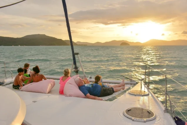 Sunset on the Catamaran