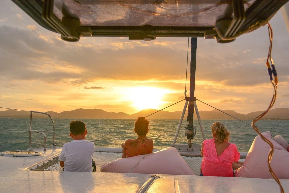 Honeymoon Catamaran Coral Island Sunset