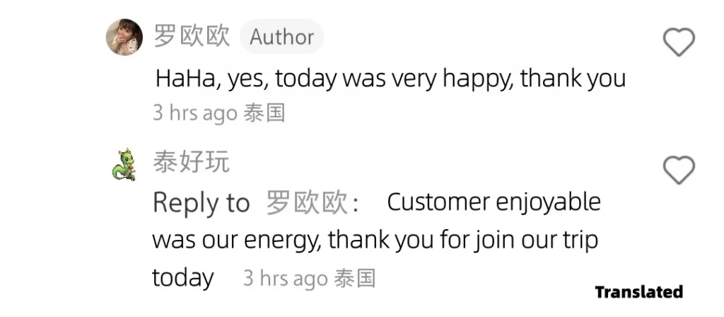 Comment from Xiao Hong Shu