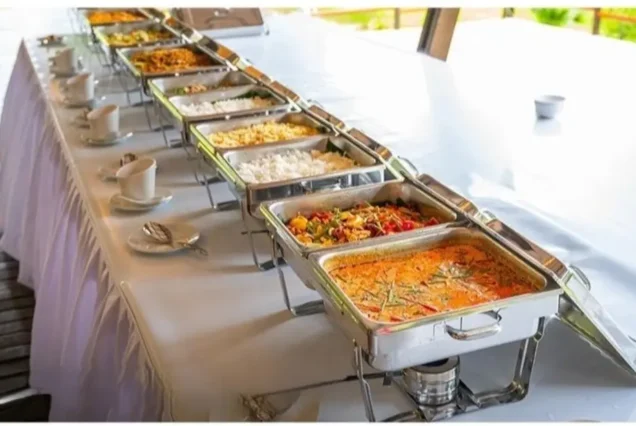 Buffet lunch in the restaurant