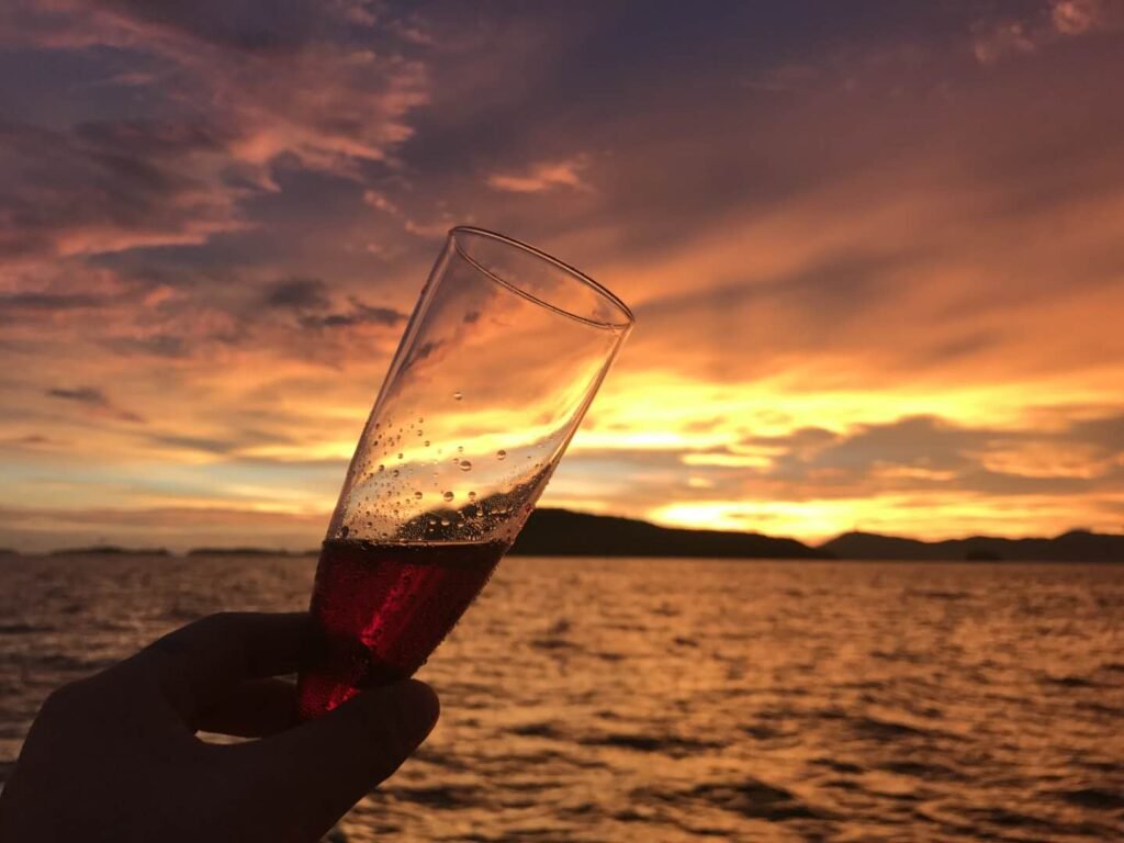Sunset on the Catamaran