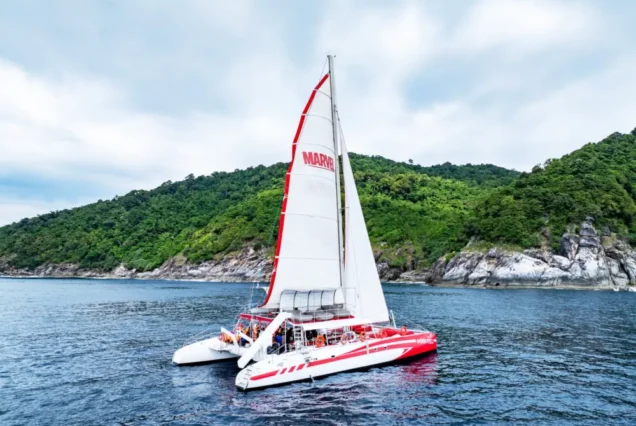Marvel Catamaran open deck and comfortable onboard relaxation area
