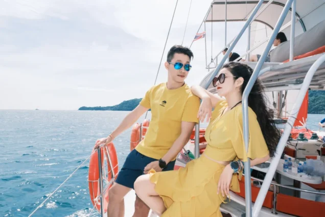 Marvel Catamaran open deck and comfortable onboard relaxation area