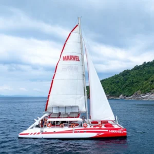 Marvel Catamaran Phuket tour to Coral Island, Racha Island and Promthep Cape sunset