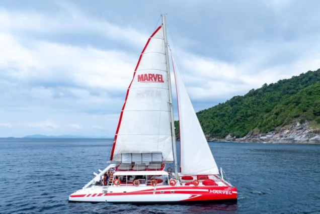 Marvel Catamaran Phuket tour to Coral Island, Racha Island and Promthep Cape sunset
