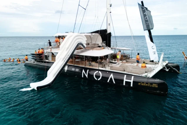 Noah Catamaran anchored near Racha and Coral Islands