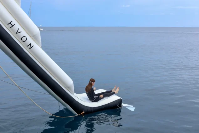 Guests enjoying sea activities around Noah Catamaran