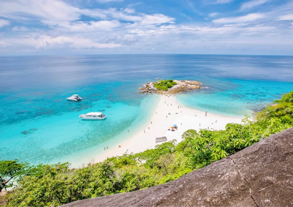 Racha Noi linked beach and clear turquoise sea