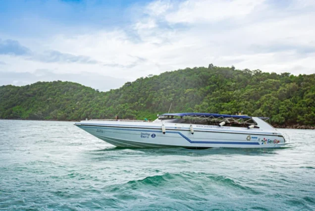 Seastar white speedboat in the Andaman Sea