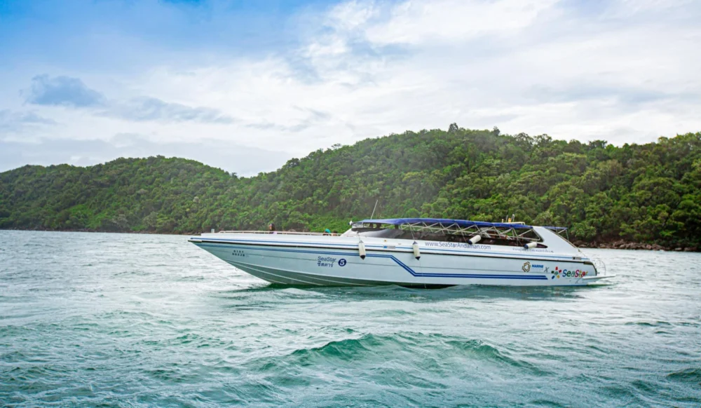 Seastar white speedboat in the Andaman Sea
