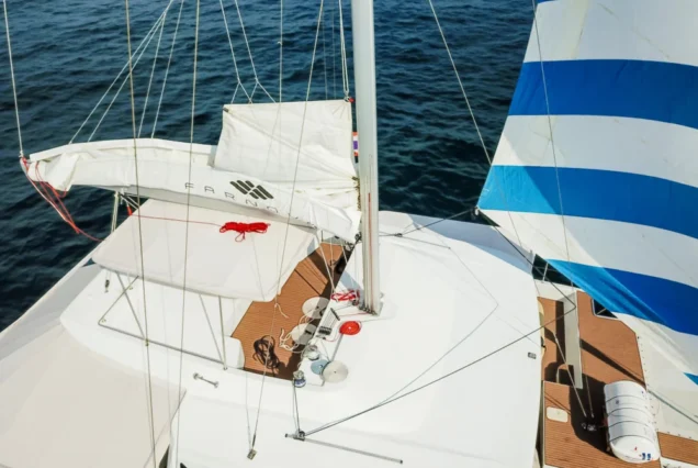 Aerial view of Silver Catamaran roof deck area