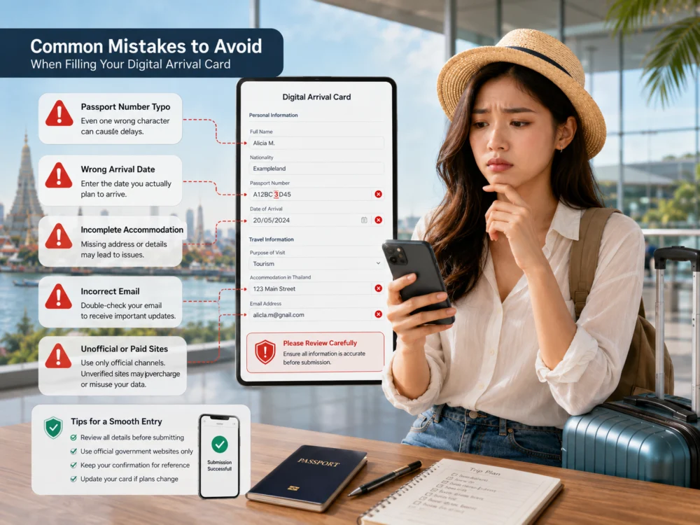 Common mistakes to avoid when completing the Thailand Digital Arrival Card