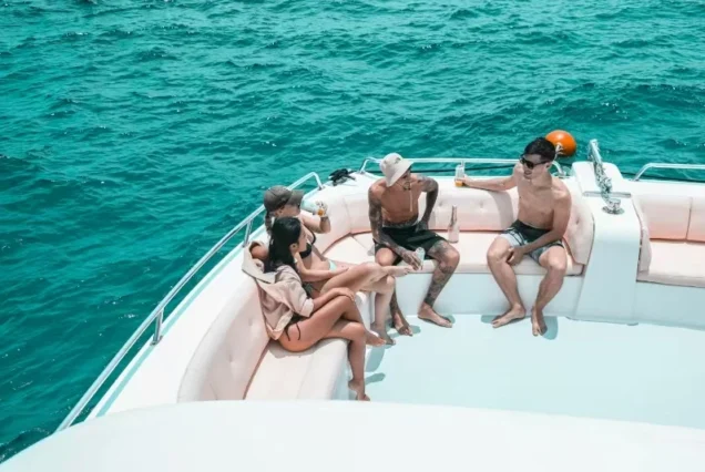 Comfortable bow deck and sea-view seating aboard Moonlight Catamaran