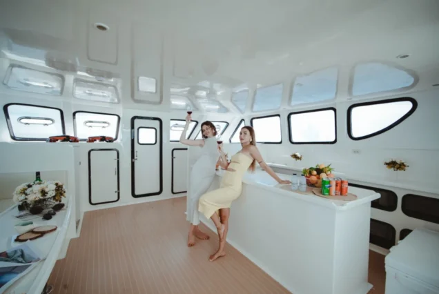 Moonlight Catamaran interior bar and social area