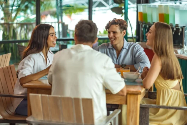 Comfortable Coco Pier lounge for Once Catamaran guests