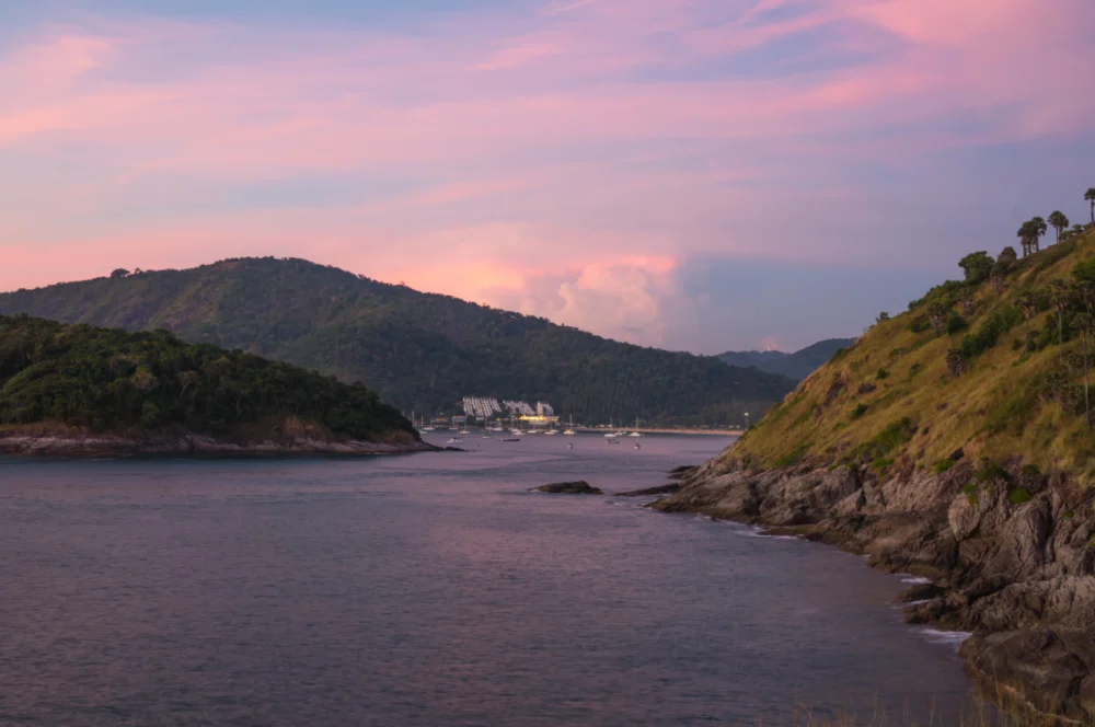 Promthep Cape headland extending into the Andaman Sea in Phuket