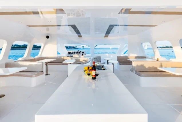 Modern panoramic upper cabin inside Flying Dolphins 1