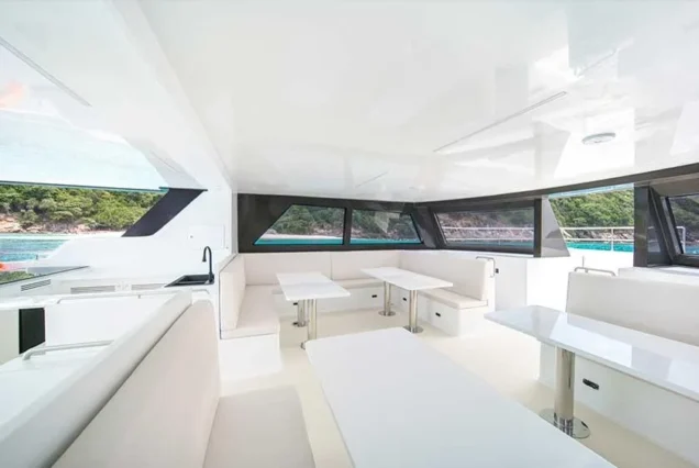 Comfortable interior of Indigo Catamaran Yacht