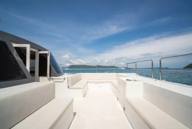 Large bow sofa on Indigo Catamaran Yacht