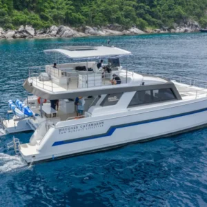 Indigo Catamaran Yacht sailing from Phuket to Phi Phi Islands
