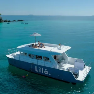 Lila Speed Catamaran cruising through clear water near the Similan Islands