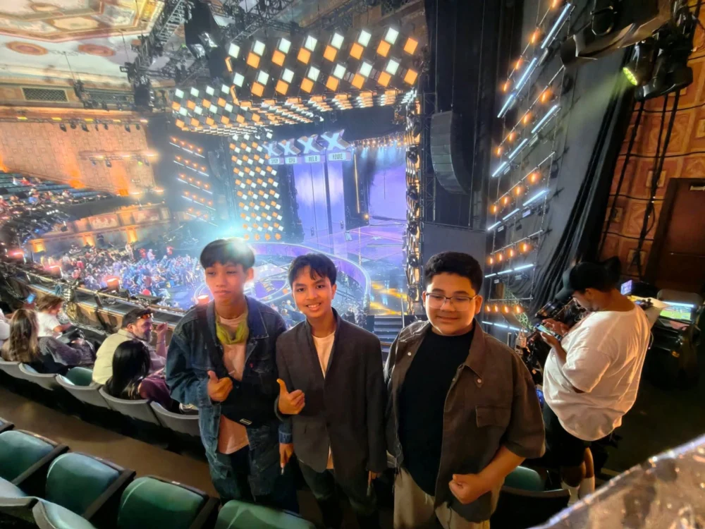 A member of Nene Royal’s Ozone Band community in the AGT audience