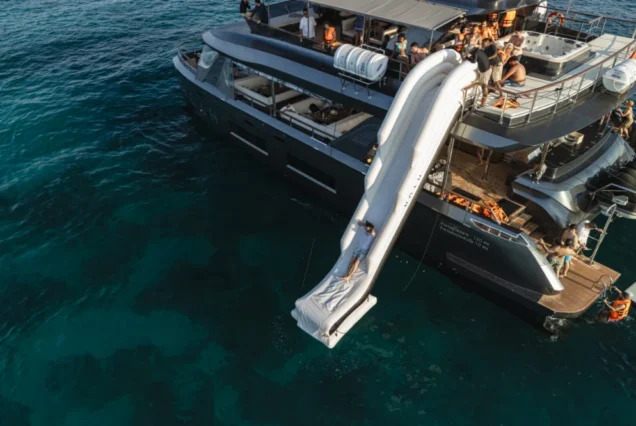 Water slide activity from Noah Yacht near Maiton Island