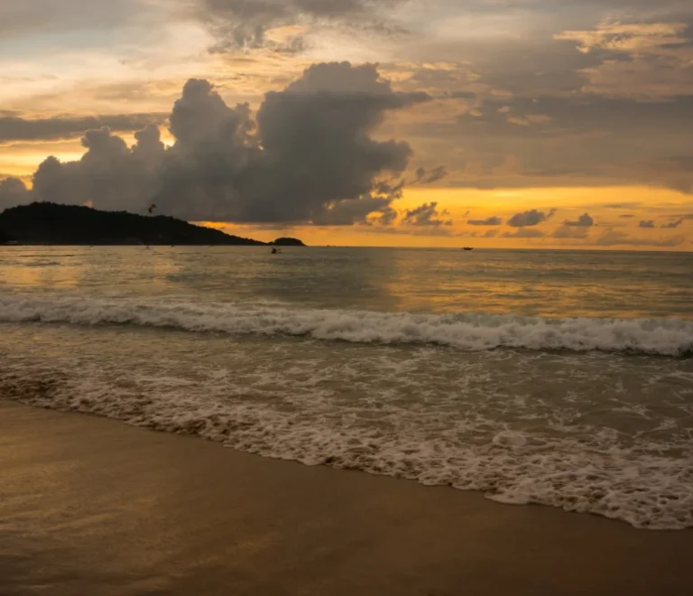 Sunset over Patong Beach in Phuket