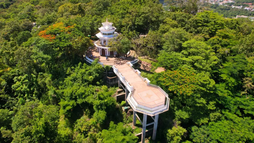 Aerial view of Khao Rang viewpoint above Phuket Town