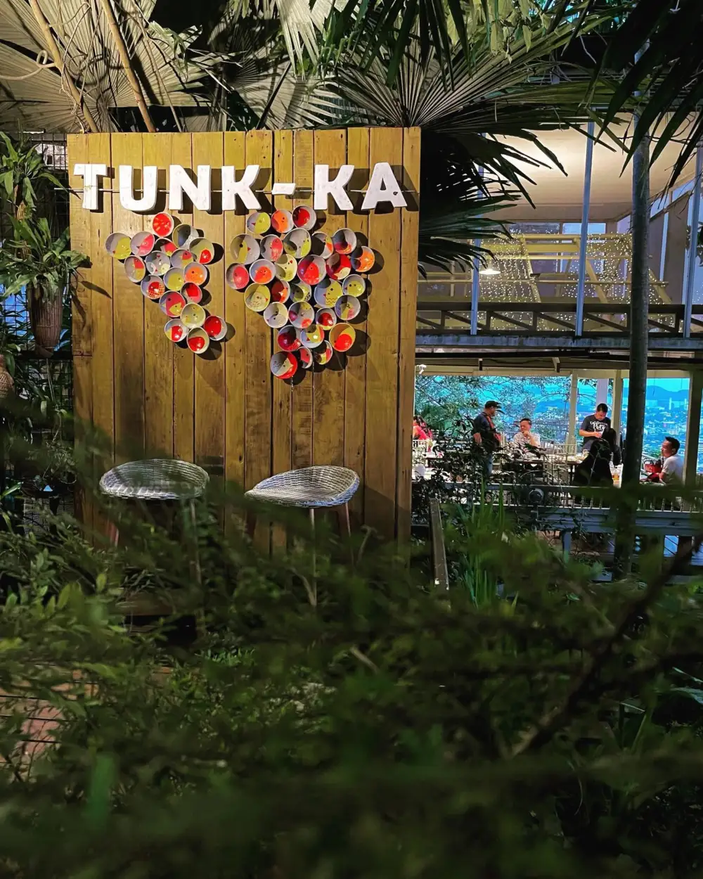 Entrance to Tunk-ka Cafe on Khao Rang Hill Phuket