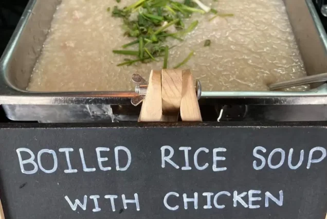 Rice soup served at the Fantastic Similan meeting point