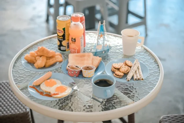 Breakfast prepared at the Flash No.7 departure meeting point