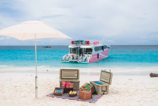 Picnic on the beacch with Seastar Catamaran