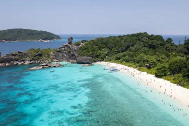 Aerial beach view at Similan Island 8