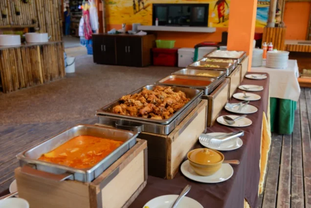 Buffet lunch at the restaurant on the Tip-Top trip